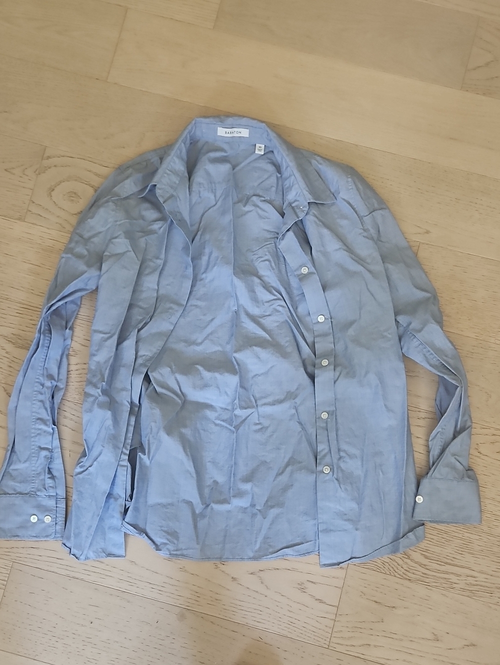 Aritzia Light Blue Casual Button-Down Shirt by